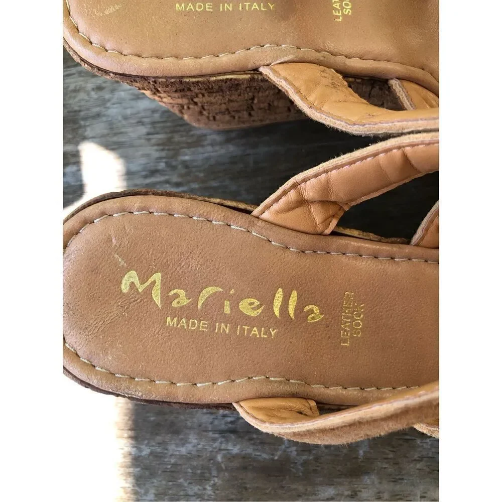 Mariella Leather And Suede Wedged Made In Italy 7